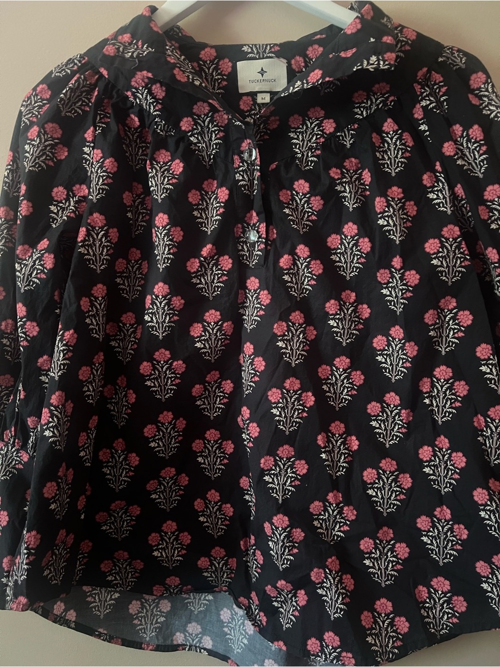 Tuckernuck Floral Mock Neck Long Sleeve Top preppy chic dainty feminine kmj twp - Picture 3 of 7